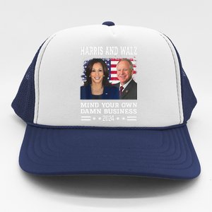 Walz Waltz 2024 Mind Your Own Damn Business Trucker Hat