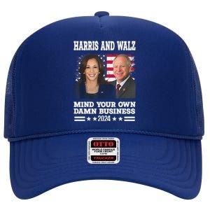 Walz Waltz 2024 Mind Your Own Damn Business High Crown Mesh Back Trucker Hat