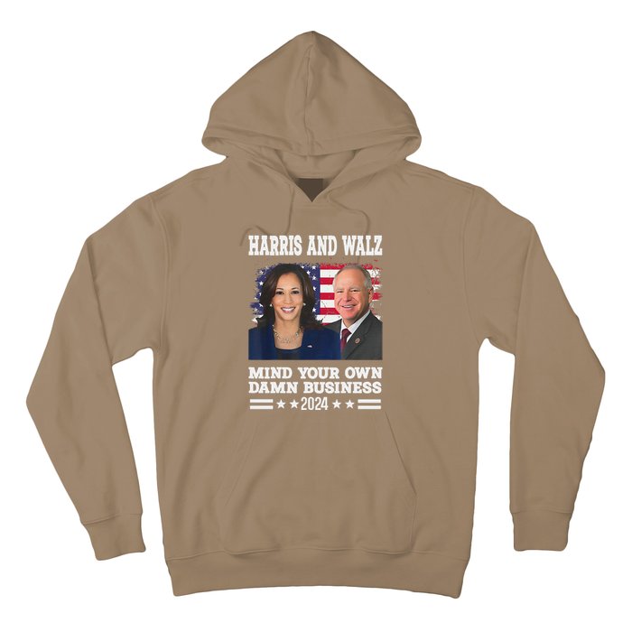 Walz Waltz 2024 Mind Your Own Damn Business Hoodie