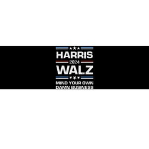 Walz Waltz 2024 Mind Your Own Damn Business Bumper Sticker