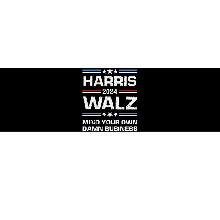 Walz Waltz 2024 Mind Your Own Damn Business Bumper Sticker