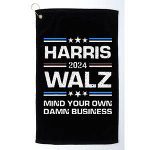 Walz Waltz 2024 Mind Your Own Damn Business Platinum Collection Golf Towel