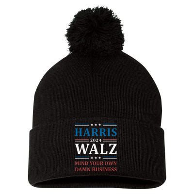 Walz Waltz 2024 Mind Your Own Damn Business Pom Pom 12in Knit Beanie