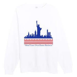 Waltz Walz 2024 Mind Your Own Damn Business Tim Waltz 2024 Premium Crewneck Sweatshirt