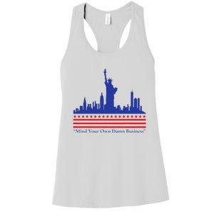 Waltz Walz 2024 Mind Your Own Business Campaign Art Women's Racerback Tank