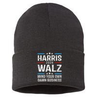 Walz Waltz 2024 Mind Your Own Damn Business Sustainable Knit Beanie