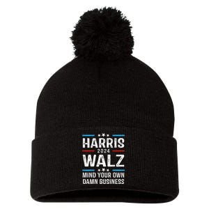 Walz Waltz 2024 Mind Your Own Damn Business Pom Pom 12in Knit Beanie