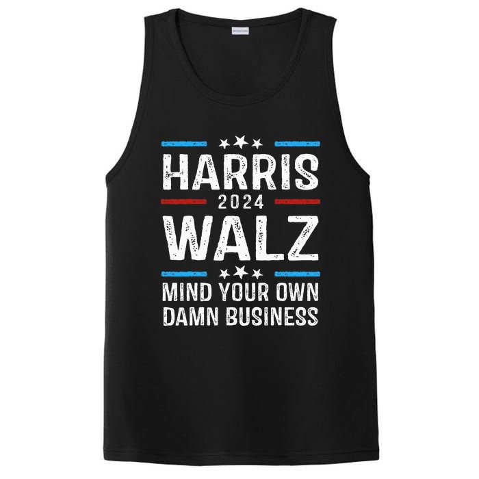 Walz Waltz 2024 Mind Your Own Damn Business PosiCharge Competitor Tank