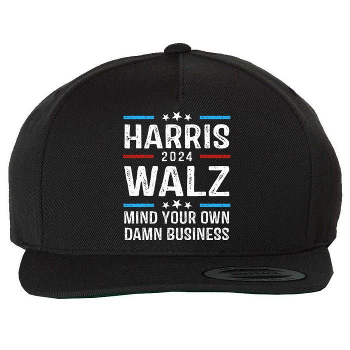 Walz Waltz 2024 Mind Your Own Damn Business Wool Snapback Cap