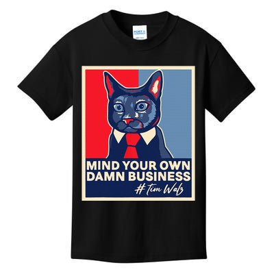 Walz Mind Your Own Damn Business Harris Waltz Cat Lady  Kids T-Shirt