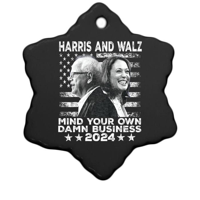 Walz Waltz 2024 Mind Your Own Damn Business Ceramic Star Ornament