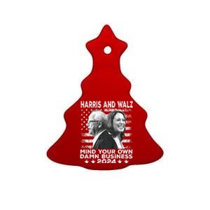 Walz Waltz 2024 Mind Your Own Damn Business Ceramic Tree Ornament