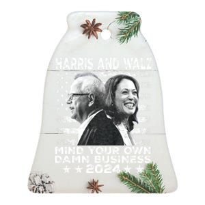 Walz Waltz 2024 Mind Your Own Damn Business Ceramic Bell Ornament