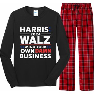 Walz Waltz 2024 Mind Your Own Damn Business Long Sleeve Pajama Set