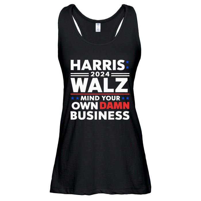 Walz Waltz 2024 Mind Your Own Damn Business Ladies Essential Flowy Tank