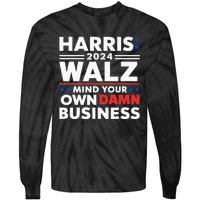 Walz Waltz 2024 Mind Your Own Damn Business Tie-Dye Long Sleeve Shirt