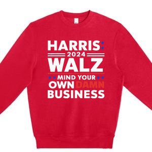 Walz Waltz 2024 Mind Your Own Damn Business Premium Crewneck Sweatshirt