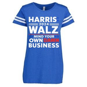 Walz Waltz 2024 Mind Your Own Damn Business Enza Ladies Jersey Football T-Shirt