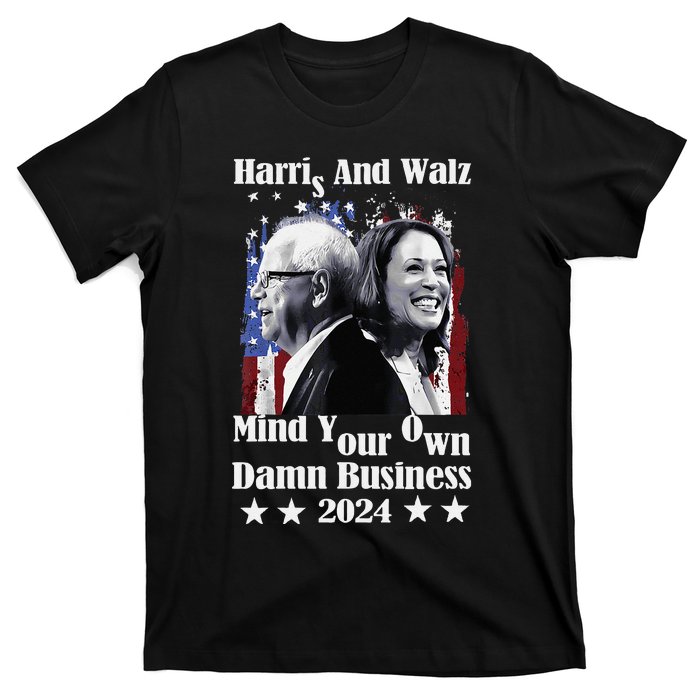 Walz Waltz 2024 Mind Your Own Damn Business T-Shirt