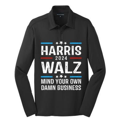 Walz Waltz 2024 Mind Your Own Damn Business Silk Touch Performance Long Sleeve Polo