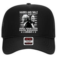 Walz Waltz 2024 Mind Your Own Damn Business High Crown Mesh Back Trucker Hat