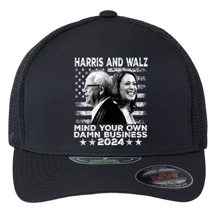 Walz Waltz 2024 Mind Your Own Damn Business Flexfit Unipanel Trucker Cap