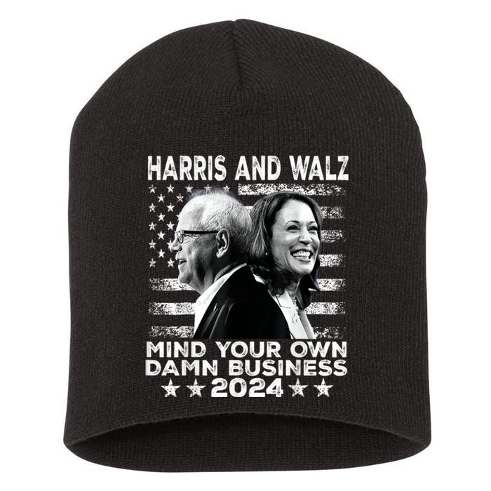 Walz Waltz 2024 Mind Your Own Damn Business Short Acrylic Beanie