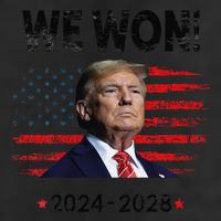 We Won 2024 2028 7 Panel Mesh Trucker Snapback Hat