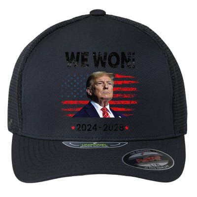 We Won 2024 2028 Flexfit Unipanel Trucker Cap