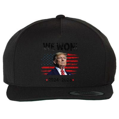 We Won 2024 2028 Wool Snapback Cap
