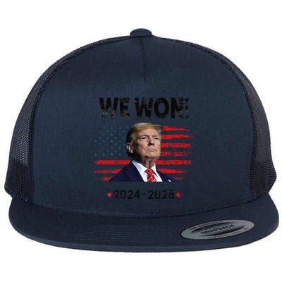 We Won 2024 2028 Flat Bill Trucker Hat