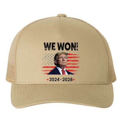 We Won 2024 2028 Yupoong Adult 5-Panel Trucker Hat