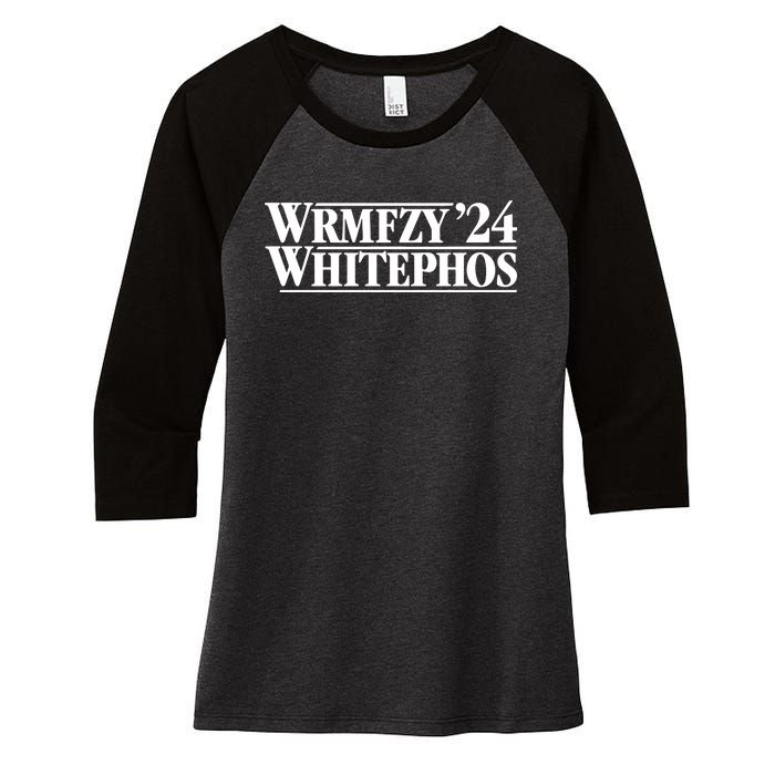 Wrmfzy Whitephos 24 Old Sparky Women's Tri-Blend 3/4-Sleeve Raglan Shirt