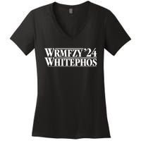 Wrmfzy Whitephos 24 Old Sparky Women's V-Neck T-Shirt