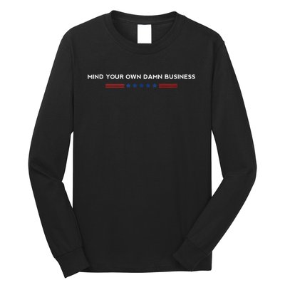 Walz Waltz 2024 Mind Your Own Damn Business Long Sleeve Shirt