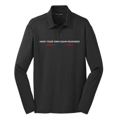 Walz Waltz 2024 Mind Your Own Damn Business Silk Touch Performance Long Sleeve Polo