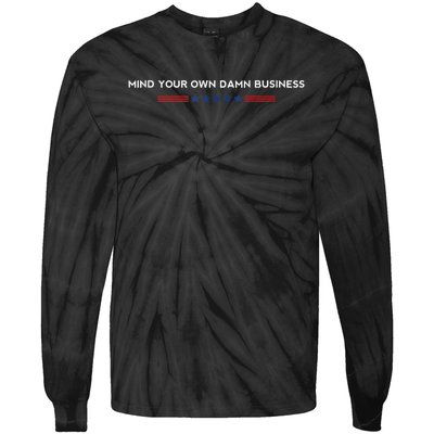 Walz Waltz 2024 Mind Your Own Damn Business Tie-Dye Long Sleeve Shirt