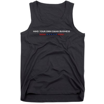 Walz Waltz 2024 Mind Your Own Damn Business Tank Top