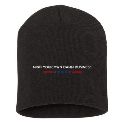 Walz Waltz 2024 Mind Your Own Damn Business Short Acrylic Beanie