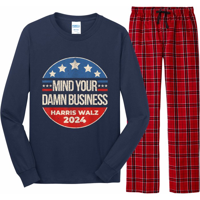 Walz Waltz 2024 Mind Your Own Damn Business Long Sleeve Pajama Set