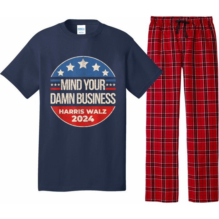 Walz Waltz 2024 Mind Your Own Damn Business Pajama Set