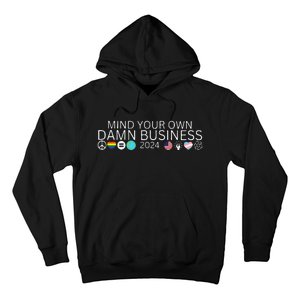 Walz Waltz 2024 American Flag Mind Your Own Damn Business Gift Hoodie