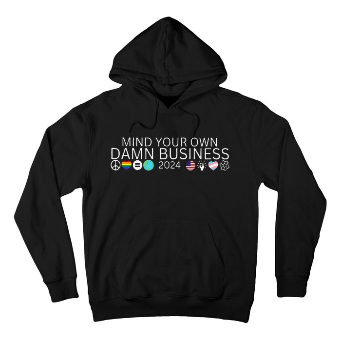 Walz Waltz 2024 American Flag Mind Your Own Damn Business Gift Hoodie