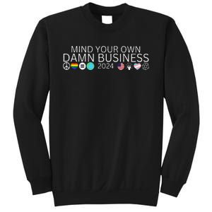 Walz Waltz 2024 American Flag Mind Your Own Damn Business Gift Sweatshirt