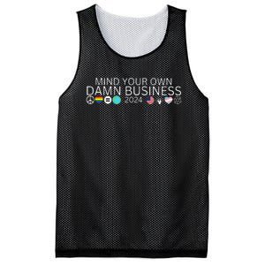 Walz Waltz 2024 American Flag Mind Your Own Damn Business Gift Mesh Reversible Basketball Jersey Tank