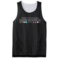 Walz Waltz 2024 American Flag Mind Your Own Damn Business Gift Mesh Reversible Basketball Jersey Tank