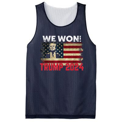 We Won 2024 Donald Trump Won 2024 Election Republican Win Mesh Reversible Basketball Jersey Tank