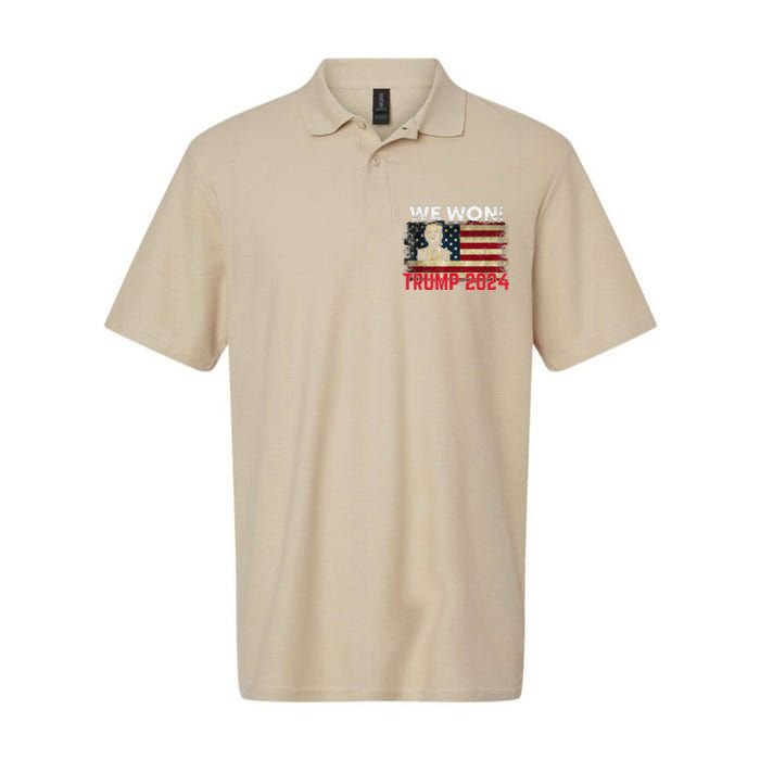 We Won 2024 Donald Trump Won 2024 Election Republican Win Softstyle Adult Sport Polo