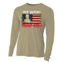 We Won 2024 Donald Trump Won 2024 Election Republican Win Cooling Performance Long Sleeve Crew