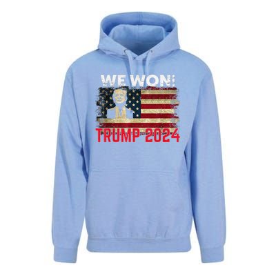 We Won 2024 Donald Trump Won 2024 Election Republican Win Unisex Surf Hoodie